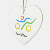 Triathlon logo keramisch ornament (Links)