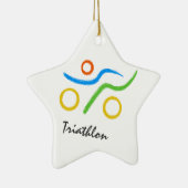 Triathlon logo keramisch ornament (Rechts)