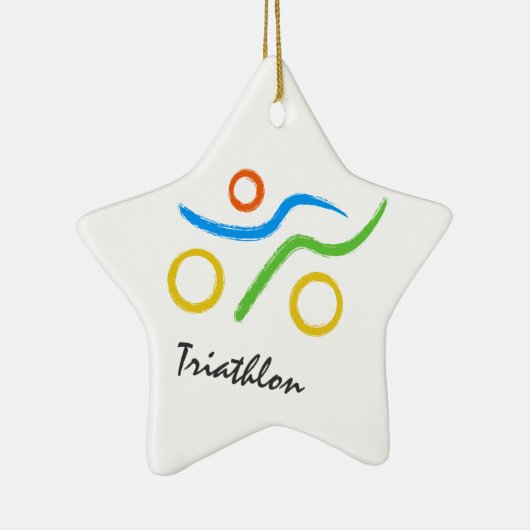 Triathlon logo keramisch ornament (Rechts)