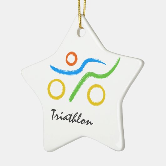 Triathlon logo keramisch ornament (Links)