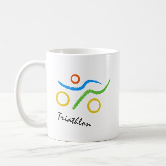 Triathlon logo koffiemok (Links)