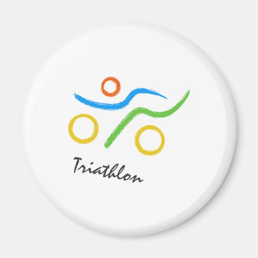 Triathlon logo magneet (Voorkant)