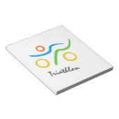 Triathlon logo notitieblok (Schuin)