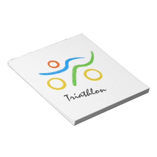 Triathlon logo notitieblok (Schuin)