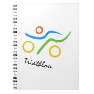 Triathlon logo notitieboek