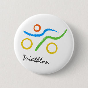 Triathlon logo ronde button 5,7 cm