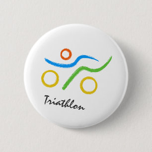 Triathlon logo ronde button 5,7 cm