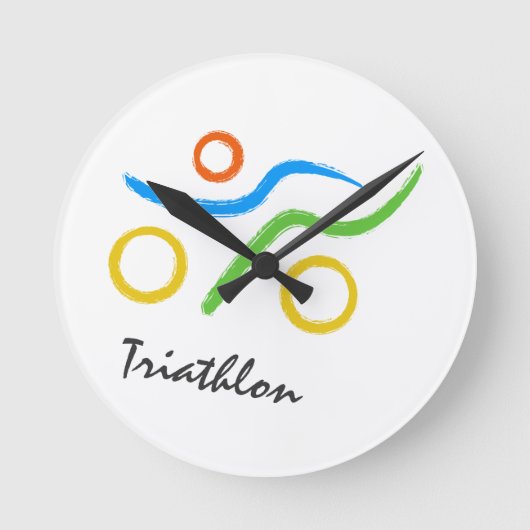 Triathlon logo ronde klok (Voorkant)
