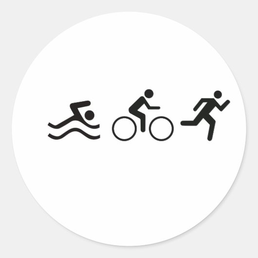 TRIATHLON LOGO RONDE STICKER (Voorkant)