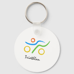 Triathlon logo sleutelhanger