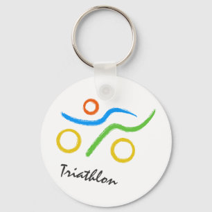 Triathlon logo sleutelhanger