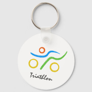 Triathlon logo sleutelhanger
