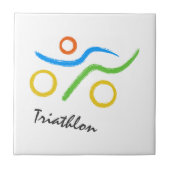 Triathlon logo tegeltje (Voorkant)
