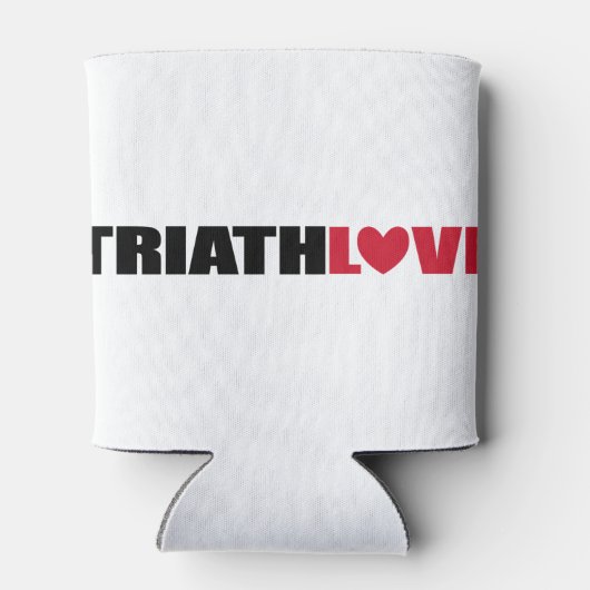 Triathlon Love for zwemmers, Cyclers and Runners Blikjeskoeler (Achterkant)