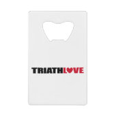 Triathlon Love for zwemmers, Cyclers and Runners Creditkaart Flessenopener (Voorkant)