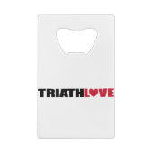 Triathlon Love for zwemmers, Cyclers and Runners Creditkaart Flessenopener (Achterkant)