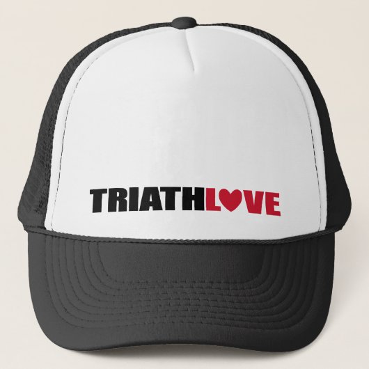 Triathlon Love for zwemmers, Cyclers and Runners Trucker Pet (Voorkant)