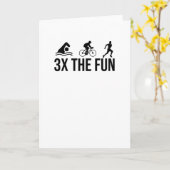 Triathlon Lover Gifts Triathlete Endurance Sports Kaart (Gele Bloem)