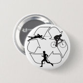 Triathlon-Man Ronde Button 5,7 Cm (Voorkant /achterkant)