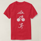 Triathlon met zwemcyclus t-shirt (Design voorkant)