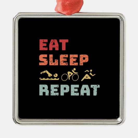 Triathlon Metalen Ornament (Voorkant)