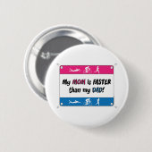 Triathlon Mijn moeder is sneller dan mijn vader Ronde Button 5,7 Cm (Voorkant /achterkant)