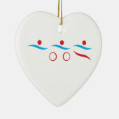 Triathlon modern, cool logo keramisch ornament (Rechts)