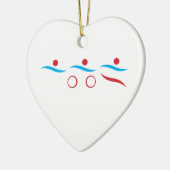 Triathlon modern, cool logo keramisch ornament (Links)