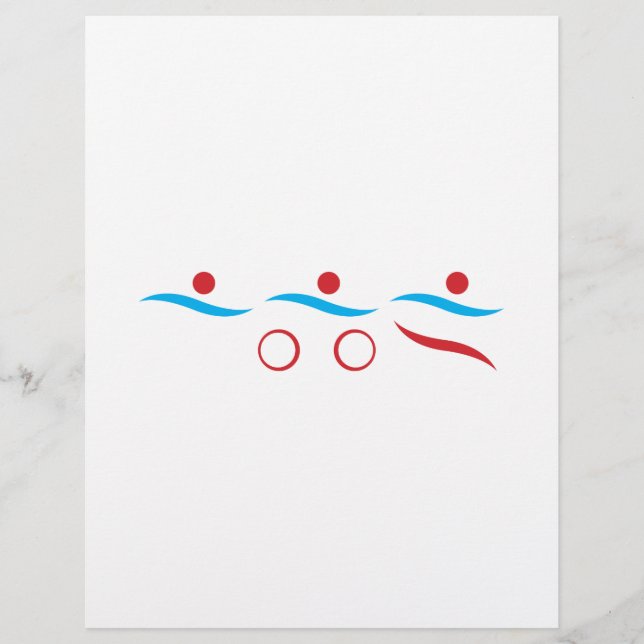 Triathlon moderne coole logo (Voorkant)