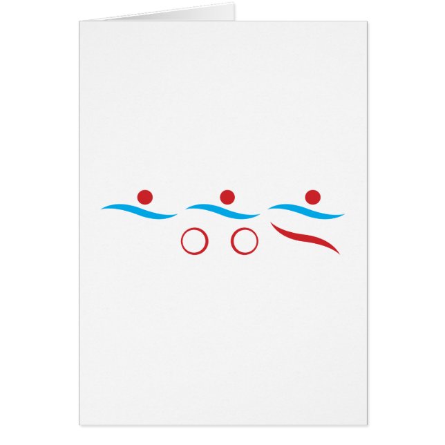 Triathlon moderne coole logo (Voorkant)