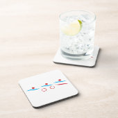 Triathlon moderne coole logo-drankenachtbaan bier onderzetter (Rechterzijde)