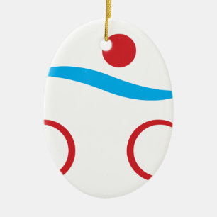 Triathlon moderne coole logo keramisch ornament
