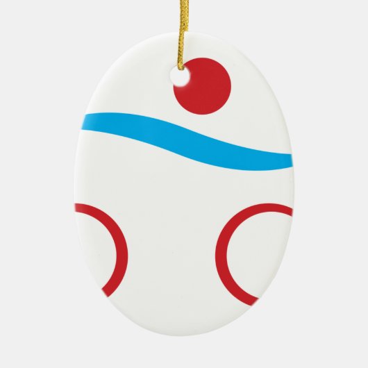 Triathlon moderne coole logo keramisch ornament (Voorkant)