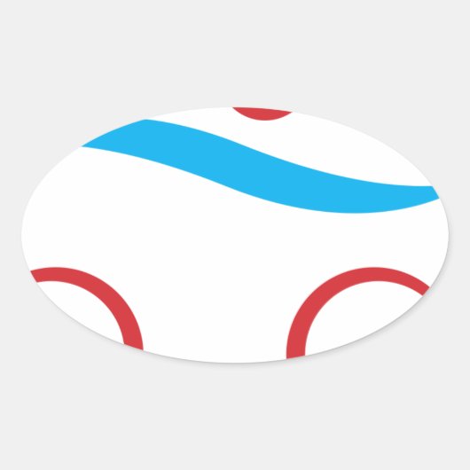 Triathlon moderne coole logo ovale sticker (Voorkant)