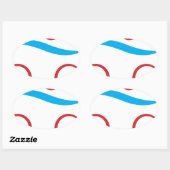 Triathlon moderne coole logo ovale sticker (Vel)