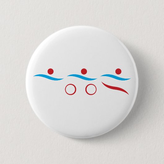 Triathlon moderne coole logo ronde button 5,7 cm (Voorkant)
