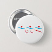 Triathlon moderne coole logo ronde button 5,7 cm (Voorkant /achterkant)