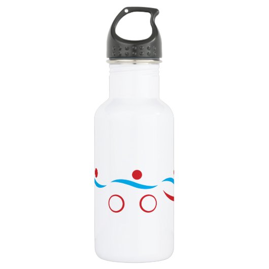 Triathlon moderne coole logo waterfles (Voorkant)