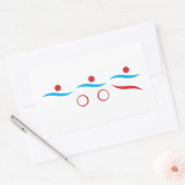 Triathlon moderne, koele, rechthoekige logo sticke rechthoekige sticker (Envelop)