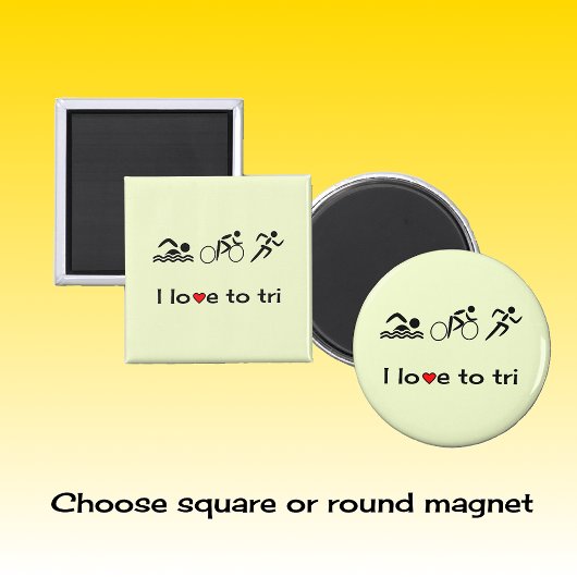 Triathlon motiverende pictogram bijschrift magneet