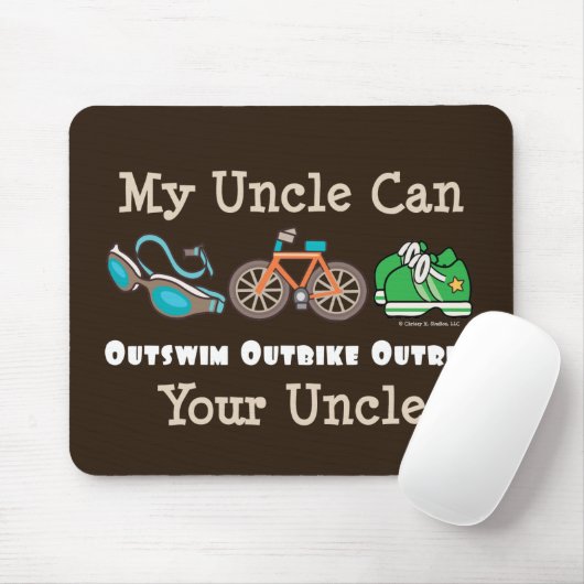 Triathlon Mousepad Oom Outzwemm Outbike Muismat (Met muis)