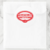 Triathlon Oval Ronde Sticker (Tas)