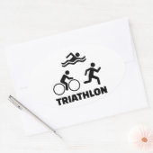 Triathlon Ovale Sticker (Envelop)