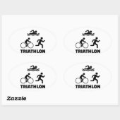 Triathlon Ovale Sticker (Vel)