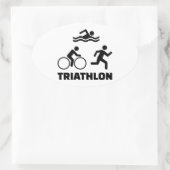 Triathlon Ovale Sticker (Tas)