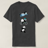 Triathlon Panda Sinaasappel T-shirt (Design voorkant)