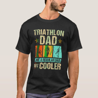Triathlon Papa Zwemmen Run Bike Vaderdag T Shirt