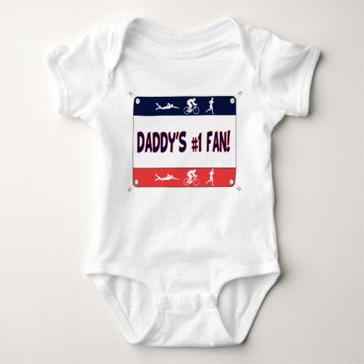 Triathlon Papa's #1 Fan Romper (Voorkant)