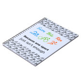 Triathlon patroon zwemmen fiets run sport offerte notitieboek (Linkerzijde)