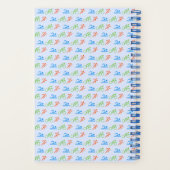 Triathlon patroon zwemmen fiets run sport slogan notitieboek (Achterkant)